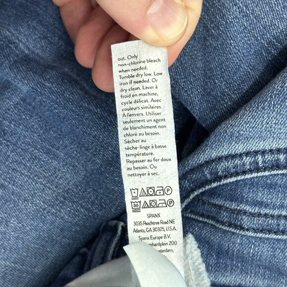 SPANX Kick Flare in Vintage Indigo Size Small Petite Pull-On Elastic Waist Jeans - Picture 7 of 11